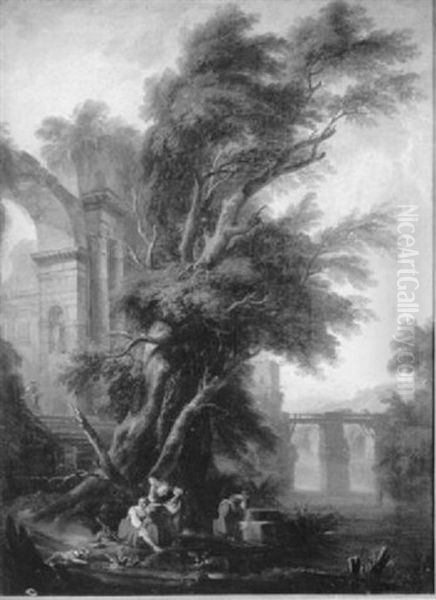 Figures In An Idyllic Setting - view 1