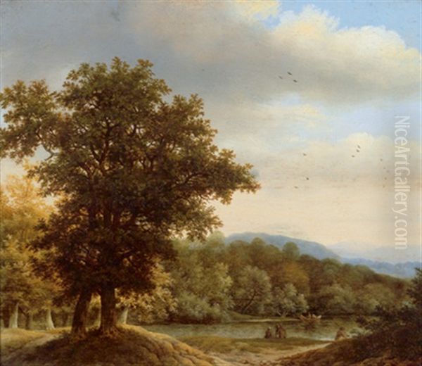 Bewaldete Flusslandschaft - view 1