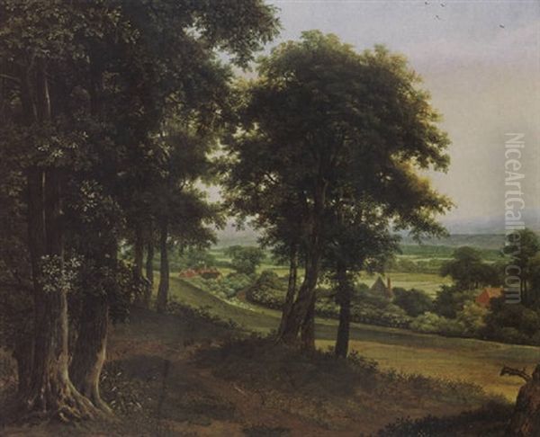 Extensive Wooded Landscape With Houses, Hills Beyond - view 1