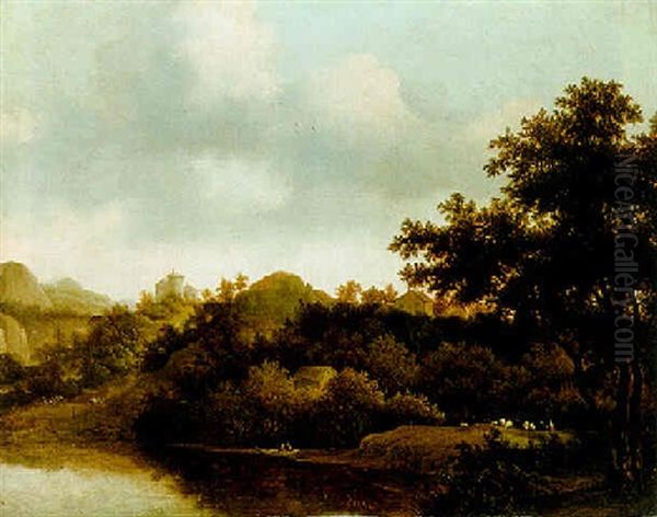 Waldlandschaft Mit Einem Teich - view 1