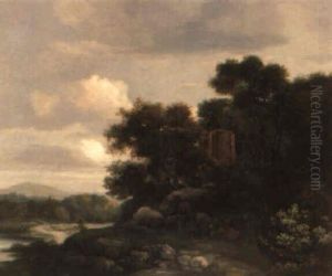 Waldlandschaft Mit Ruine Waldlandschaft Mit Ruine