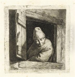 Der Bauer Im Fenster (the Peasant At The Window) by Cornelis (Pietersz.) Bega
