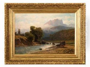River Crossing In The Caucasus