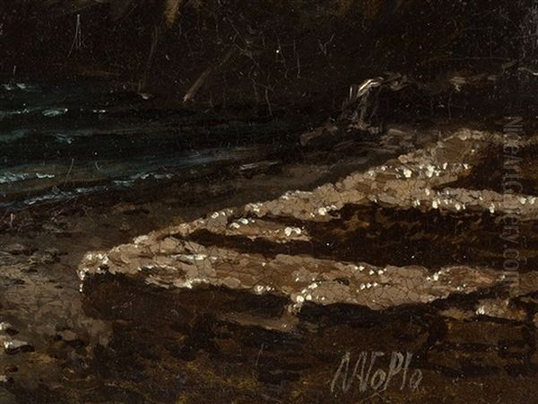 Moonlit Seascape - view 1