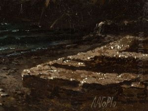 Moonlit Seascape by Lev Felixovich Lagorio