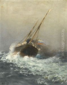 Steamship On High Seas Steamship On High Seas