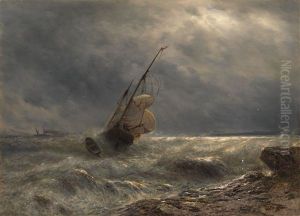 Ship In A Storm by Lev Felixovich Lagorio