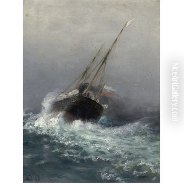 Steamship On High Seas - view 1
