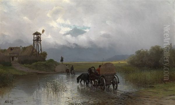 Cossacks Crossing The River - view 1