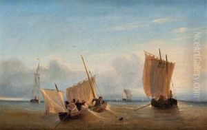 Barques En Mer by Lev Felixovich Lagorio