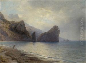 Rocks By The Coast Of Crimea by Lev Felixovich Lagorio