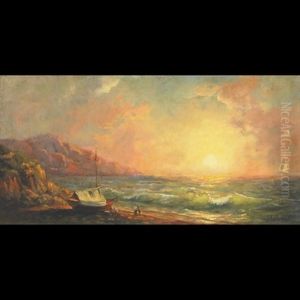 Sunset Over Stormy Seas