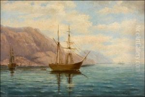 Purjelaivoja Rannikon Tuntumassa - Segelskepp Vid Kusten