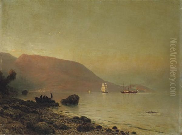 Fishermen On A Rocky Coastline - view 1