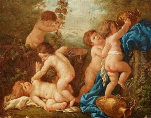 Putten Bei Der Weinlese (allegorie Des Herbsts)