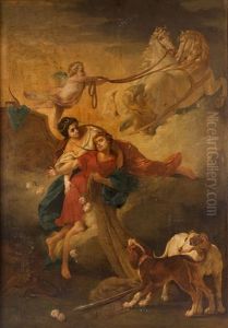 Diane Et Endymion by Jean Jacques Lagrenee the Younger