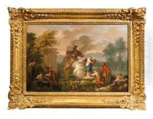 Minerve Et Uranie by Jean Jacques Lagrenee the Younger