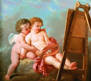 Allegorie De La Peinture by Jean Jacques Lagrenee the Younger