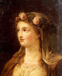 Buste De Jeune Fille En Vestale by Jean Jacques Lagrenee the Younger
