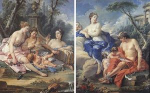 Trois Nymphes Et L'amour by Jean Jacques Lagrenee the Younger