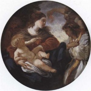 La Vierge Et L'enfant Jesus Avec Deux Anges La Vierge Et L'enfant Jesus Avec Deux Anges