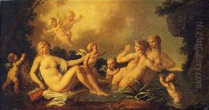 Diana Con Ninfe E Putti In Un Paesaggio by Jean Jacques Lagrenee the Younger