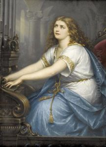 Die Heilige Cacilie An Der Orgel.