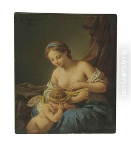 The Education Of Cupid by Louis Jean Francois Lagrenee