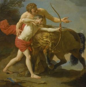 The Centaur Chiron Instructing Achilles by Louis Jean Francois Lagrenee