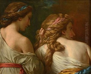 Deux Nymphes by Louis Jean Francois Lagrenee