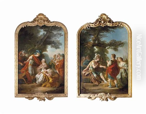 La Sagesse De Scipion A L'egard Des Femmes Hergetes; Et La Continence De Scipion (pair) - view 1