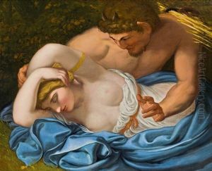 Jupiter Und Antiope by Louis Jean Francois Lagrenee
