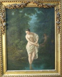 Baigneuse En Sous Bois by Louis Jean Francois Lagrenee