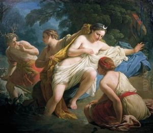 Diana And Actaeon by Louis Jean Francois Lagrenee