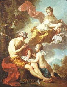Mercure Enseignat La Geographie A L'amour by Louis Jean Francois Lagrenee