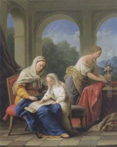 The Education Of The Virgin by Louis Jean Francois Lagrenee