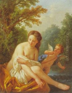 Landschaft Mit Venus Und Amor by Louis Jean Francois Lagrenee