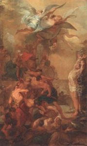 The Martyrdom Of Saint Sebastian by Louis Jean Francois Lagrenee