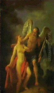 Le Temps Enlevant La Jeunesse by Louis Jean Francois Lagrenee
