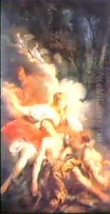 Venere E Marte - Venere E Adone (2) by Louis Jean Francois Lagrenee
