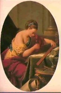 L'architecture; L'inspiration Poetique, Une Paire by Louis Jean Francois Lagrenee