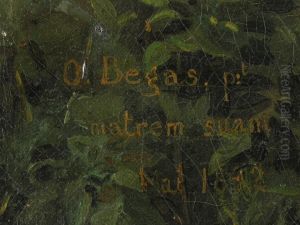 Brustbildnis Der Mutter Des Malers Im Profil Nach Links Vor Bergiger Landschaft by Oskar Begas