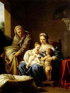 Madonna And Child With St. John The Baptist And An          Attendant