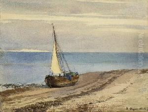 Fischerboot Am Strand. by Oskar Begas