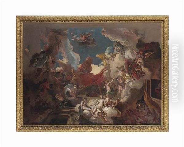 Cupid And Psyche Before Jupiter - A Bozzetto For A Ceiling - view 1