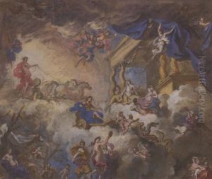 Etude Pour Un Plafond: Apollon Sur Son Char Arrivant Au Palais De Ceres