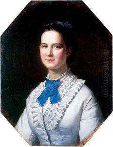 Portret Mlodej Kobiety, 1870 R. by Oskar Begas