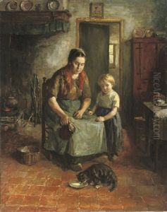 Feeding The Kitten by Baruch Lopes de Leao Laguna