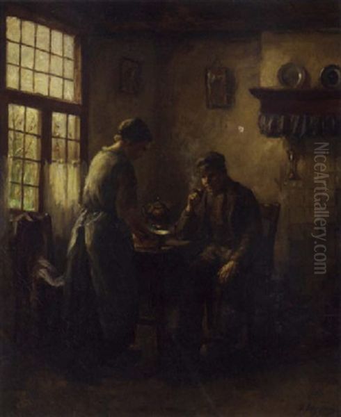 Peasants In A Kitchen Interior - view 1
