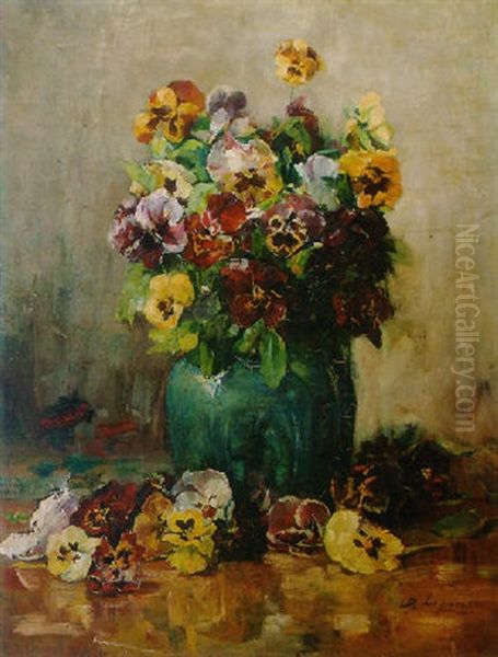 Pansies In A Vase - view 1